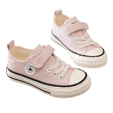Girl's Pink Canvas Low Top Pumps