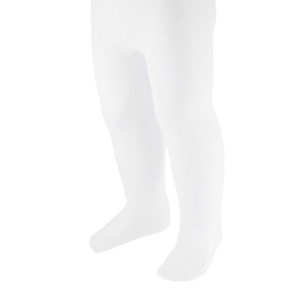 2 Packs Of White Cotton Tights 0-6 Years