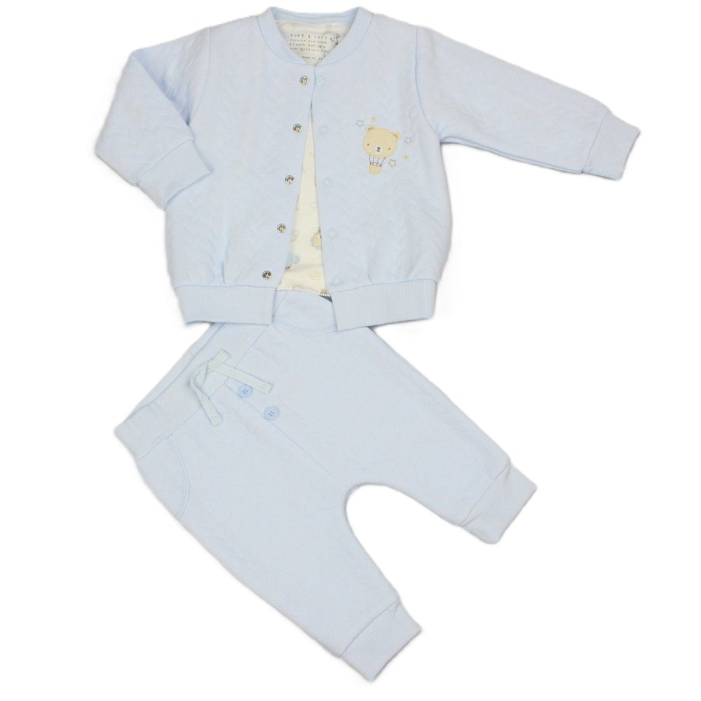 Bubbachubs Baby Boys Quilted 3-Piece Outfit Gift Set 0–9 Months