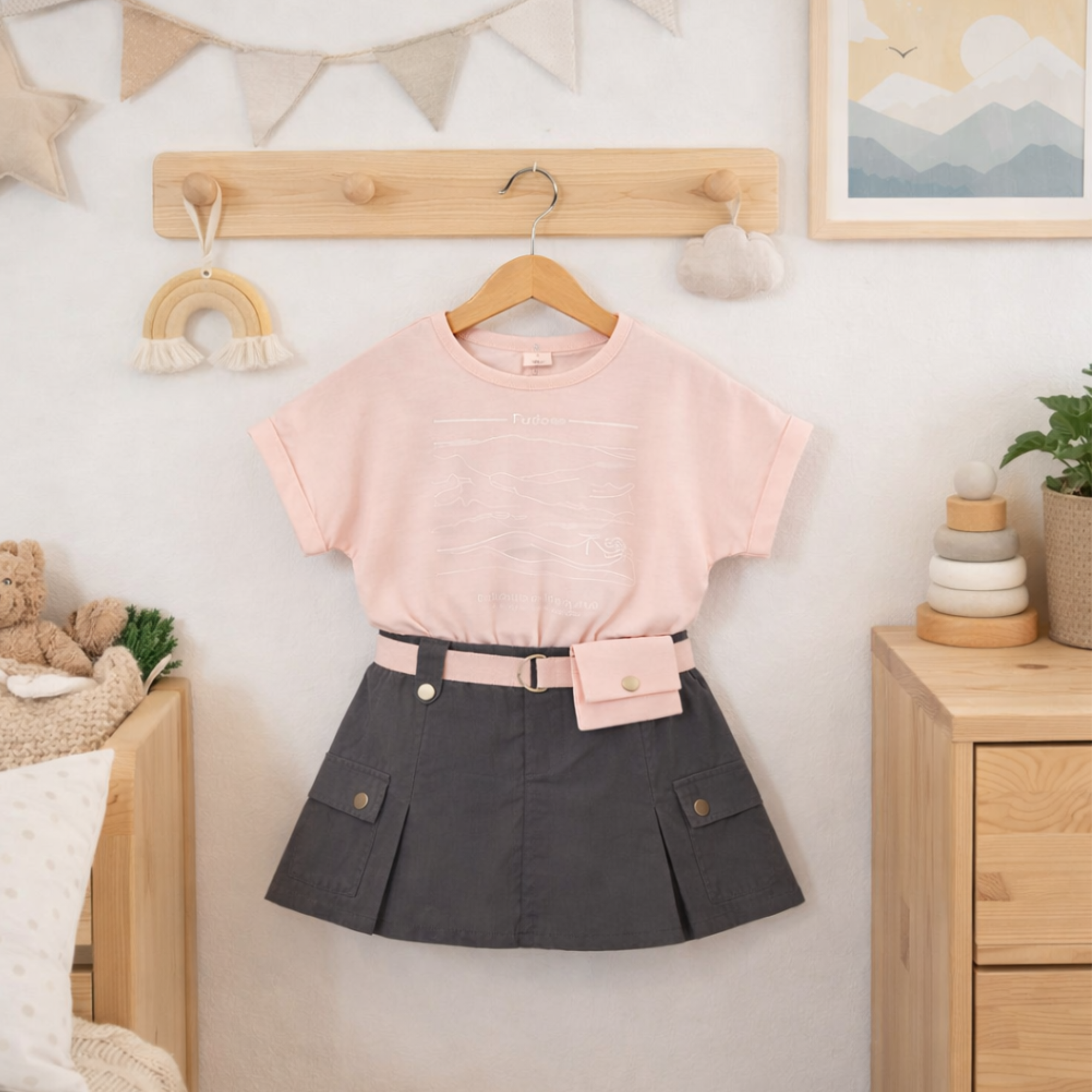 Girls T-Shirt & Skirt Set 2-3 Years