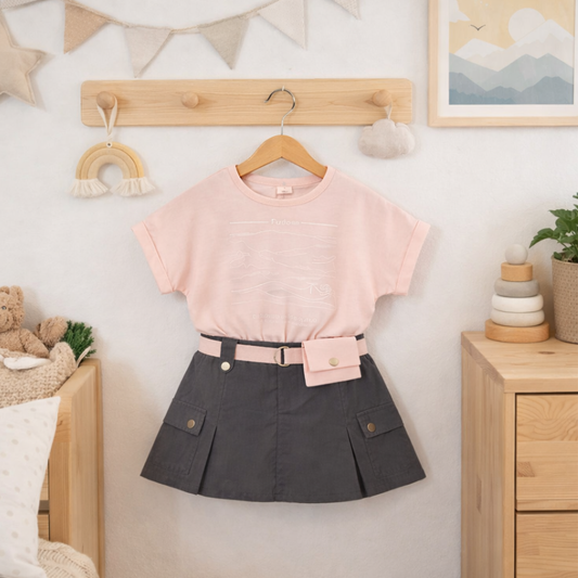 Girls T-Shirt & Skirt Set 2-4 Years