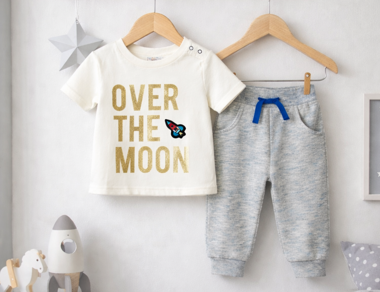 Boys Over The Moon T-Shirt & Jog Pants 6-24 Months