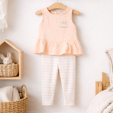 Baby Girls Top, Leggings & Headband Set 9-18 Months