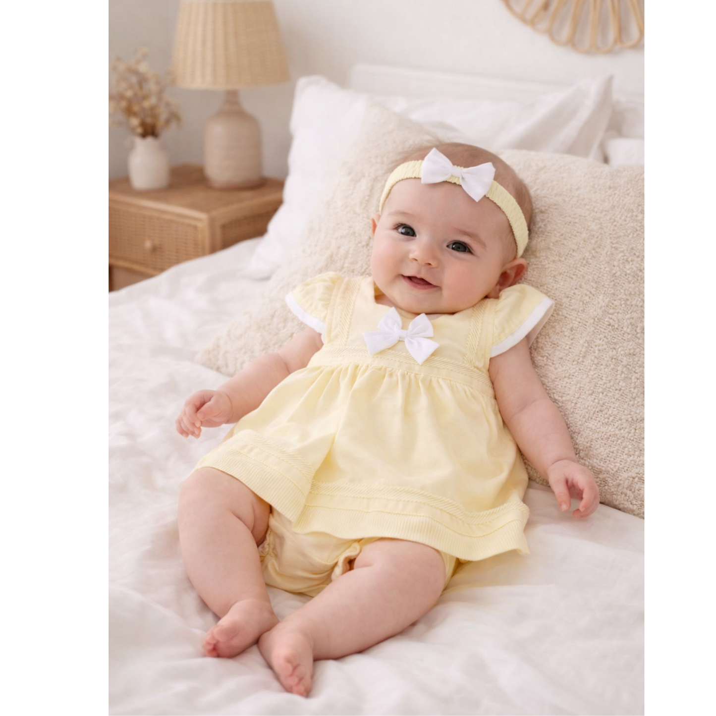Baby Girls Dress, Pant & Headband Set 0-9 Months