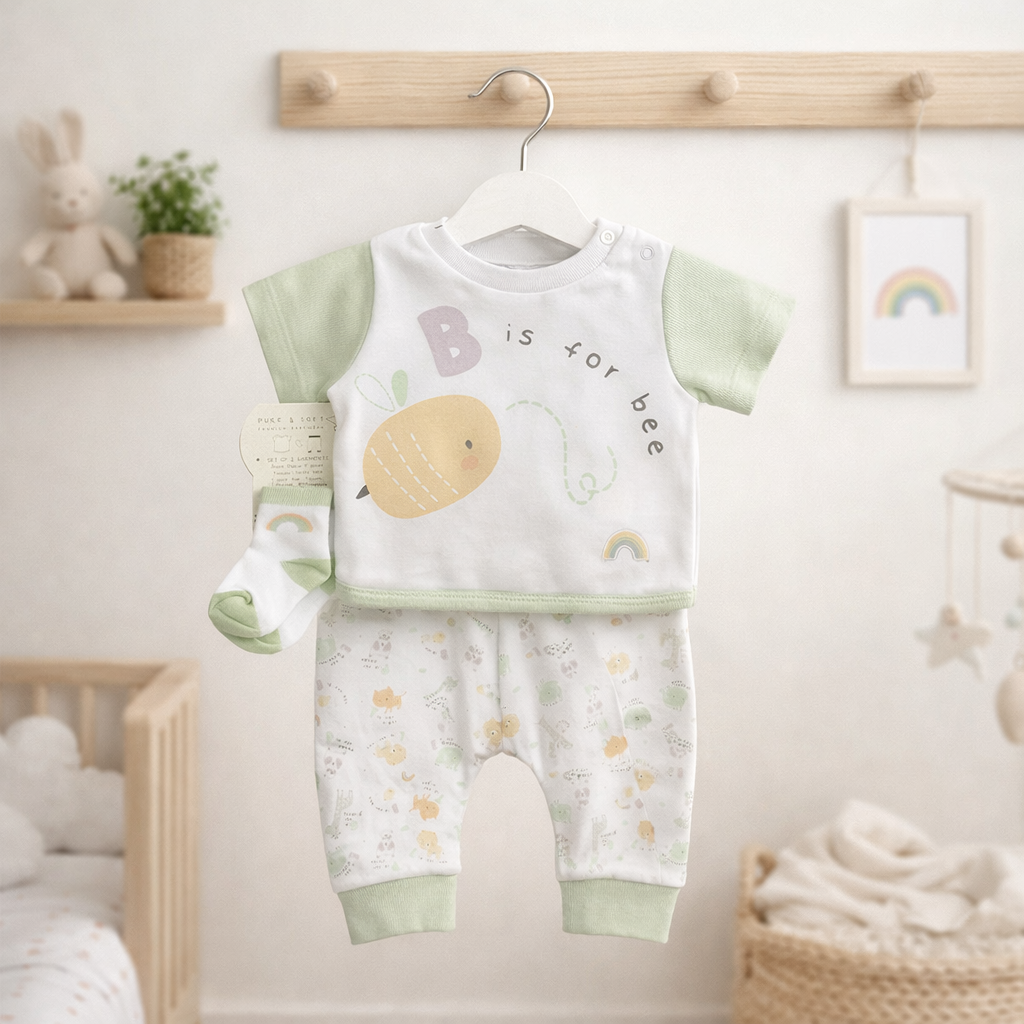 Baby 3 Piece Outfit 0-6 Months