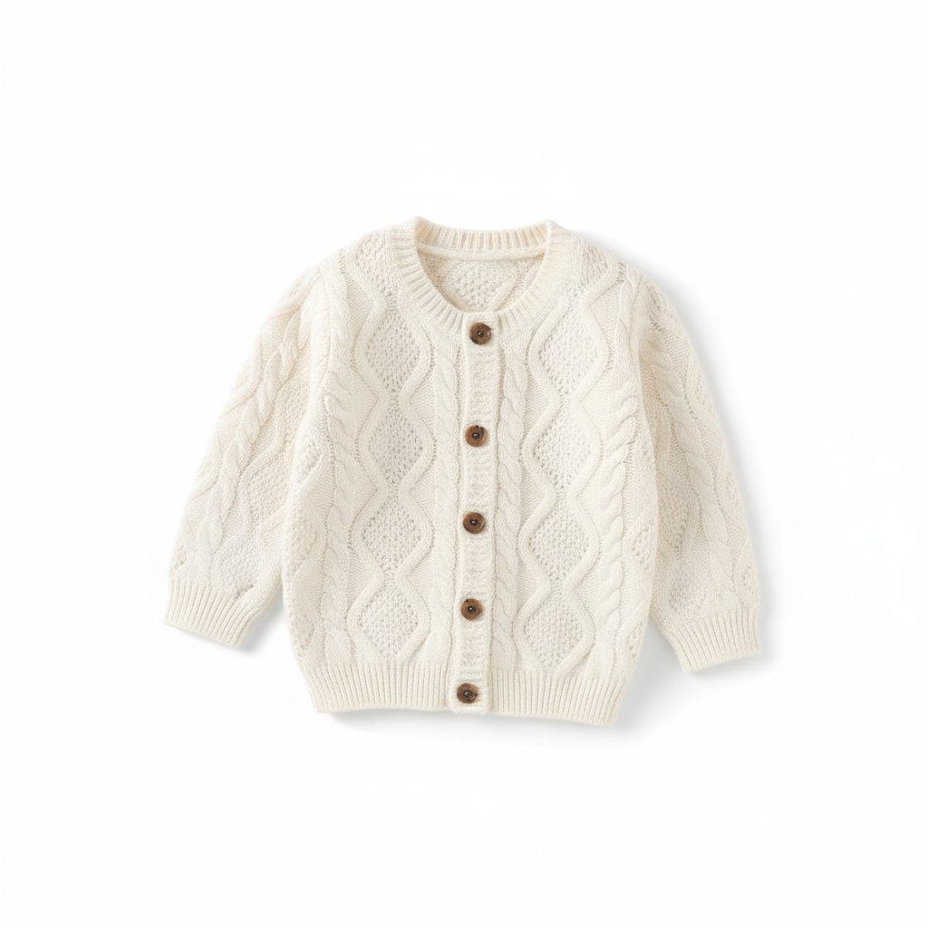 Child's Cable Knit Cardigan 3 Months - 3 Years
