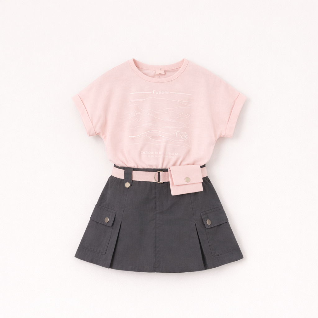 Girls T-Shirt & Skirt Set 2-4 Years