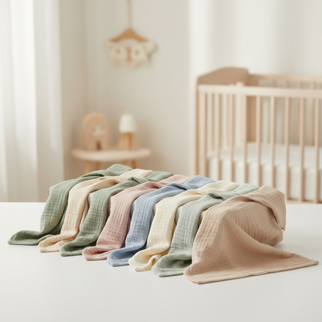 Soft Cotton Muslin Baby Swaddle