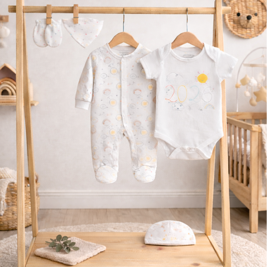 Newborn Baby 5 Piece Gift Set 0–9 Months – Born in 2026