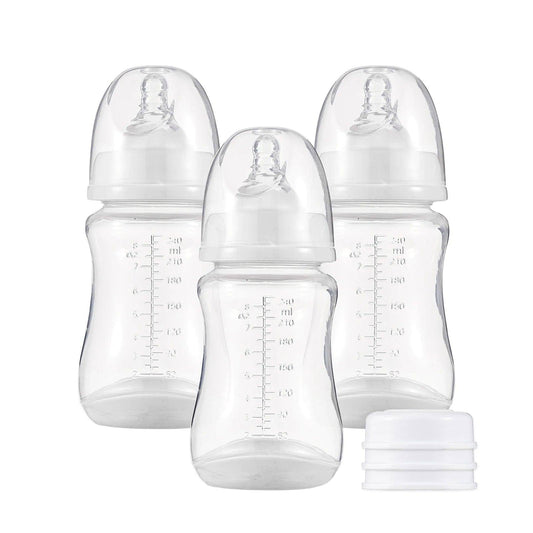 Silicone Nipple Baby Feeding Bottles (3 Pack)