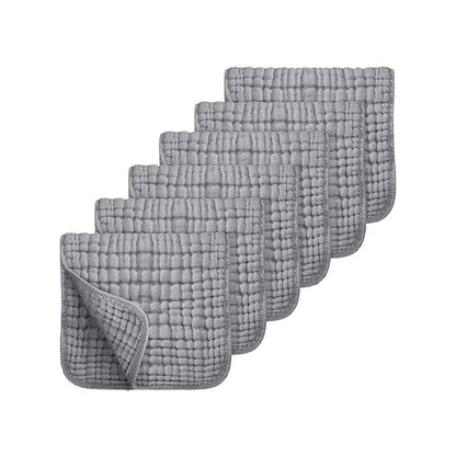 Baby Soft and Absorbent Muslin Burp Cloths 100% Cotton (20"x10") 6 Pack - Bubbachubs