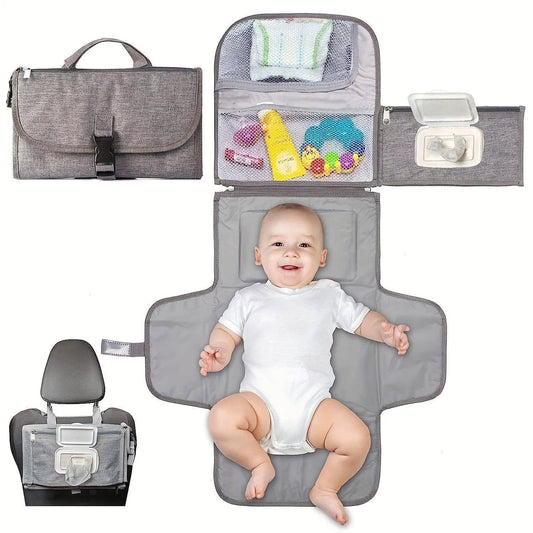Portable Nappy Changing Mat with Smart Storage for Newborns