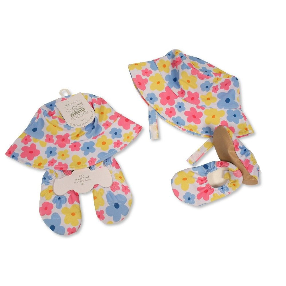 Baby Sun Hat And Non Slip Shoes 0-18 Months
