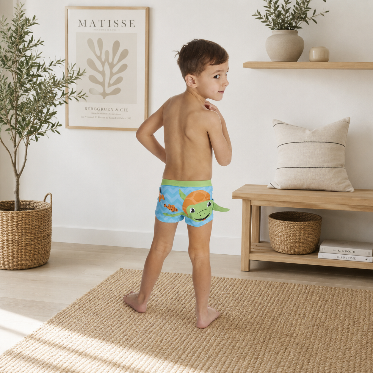 Boys Infant Turtle Swim Trunks 2-5 Years