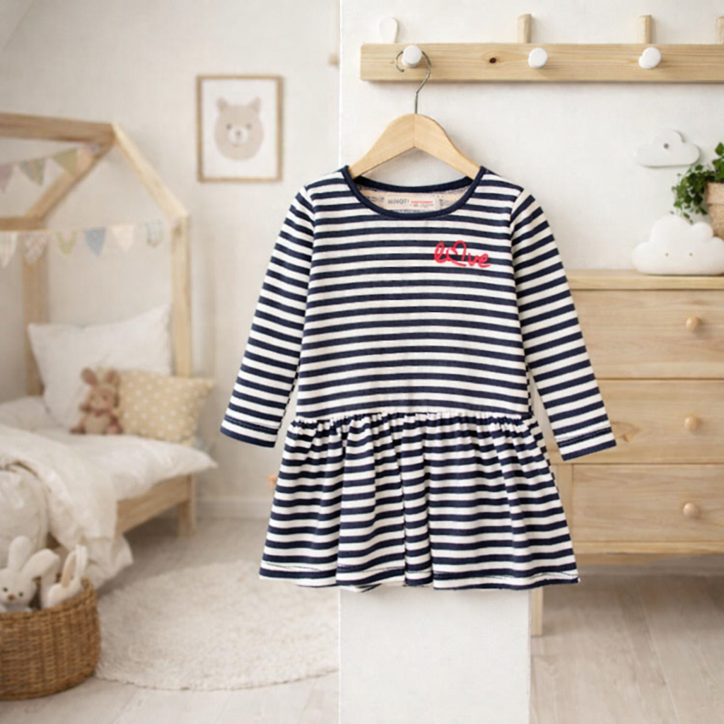 Girls Striped Dress 1-3 Years