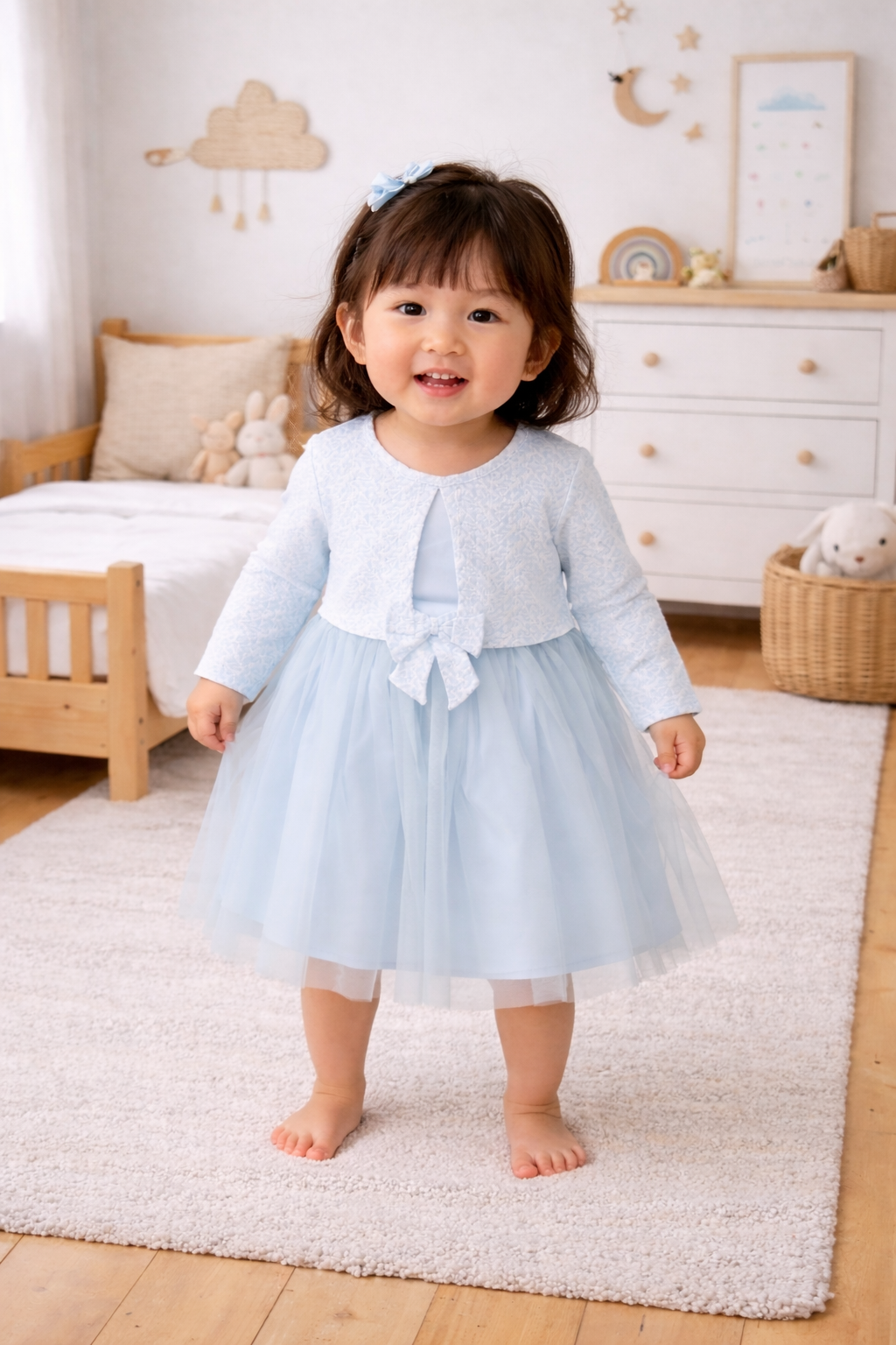 Baby Girl Mesh Party Dress with Bolero 6 Months–3 Years