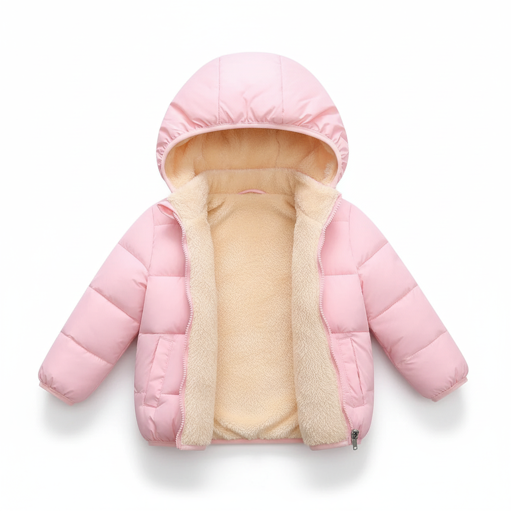 Girls Fleece Lined Puffer Jacket