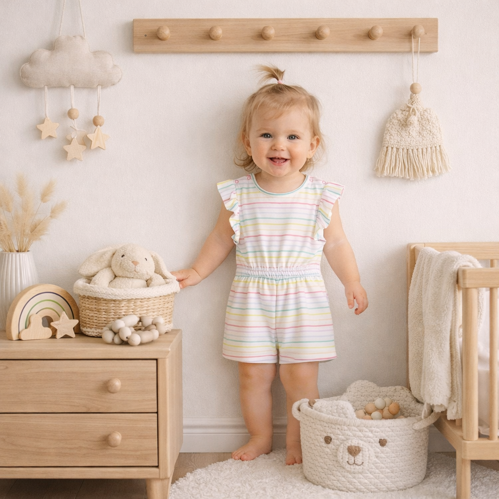 Baby Jersey Playsuit Soft Cotton Baby Romper 18–24 Months