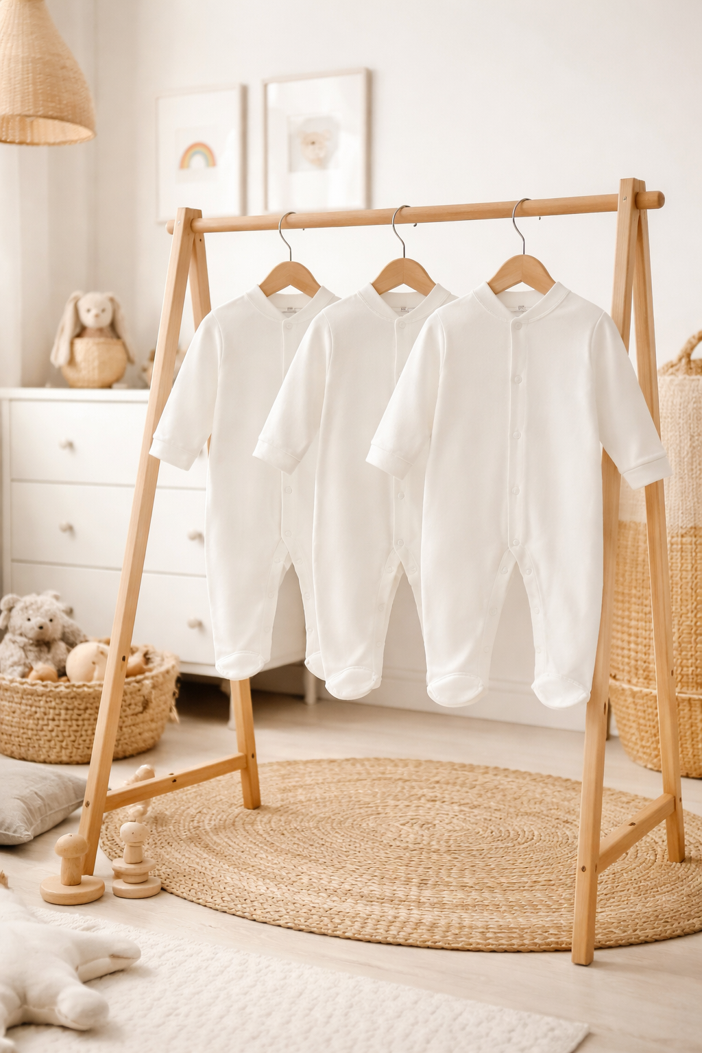 Pack Of 3 Cotton Sleepsuits 3-12 Months