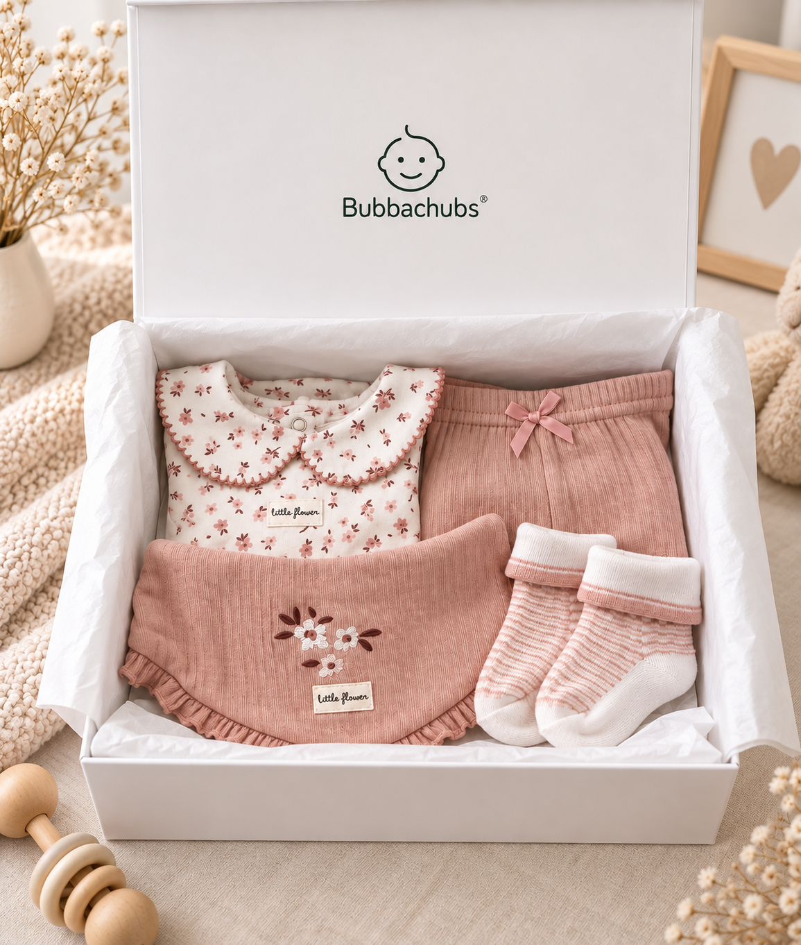 Bubbachubs Baby Girls Gift Set