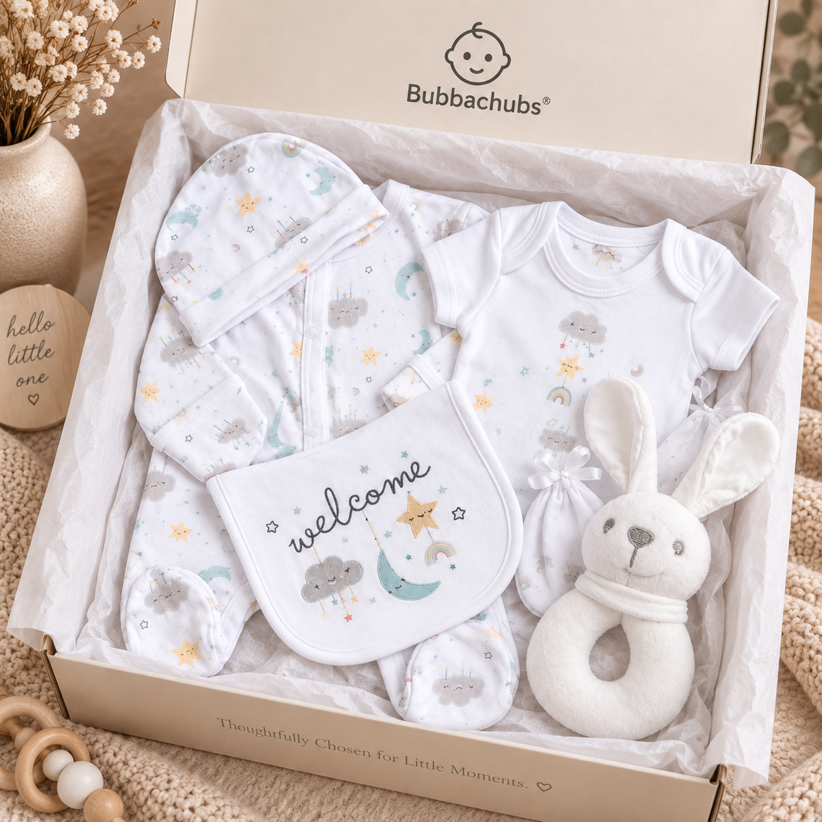 Bubbachubs New Baby Welcome Gift Set 3-6 Months