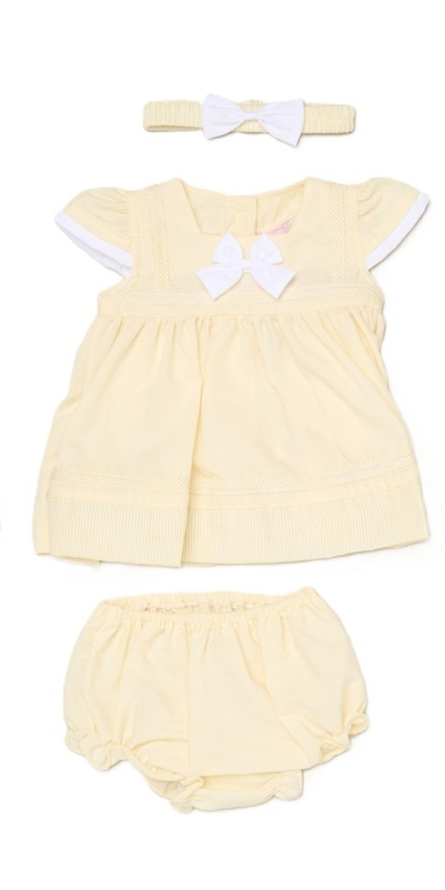 Baby Girls Dress, Pant & Headband Set 0-9 Months