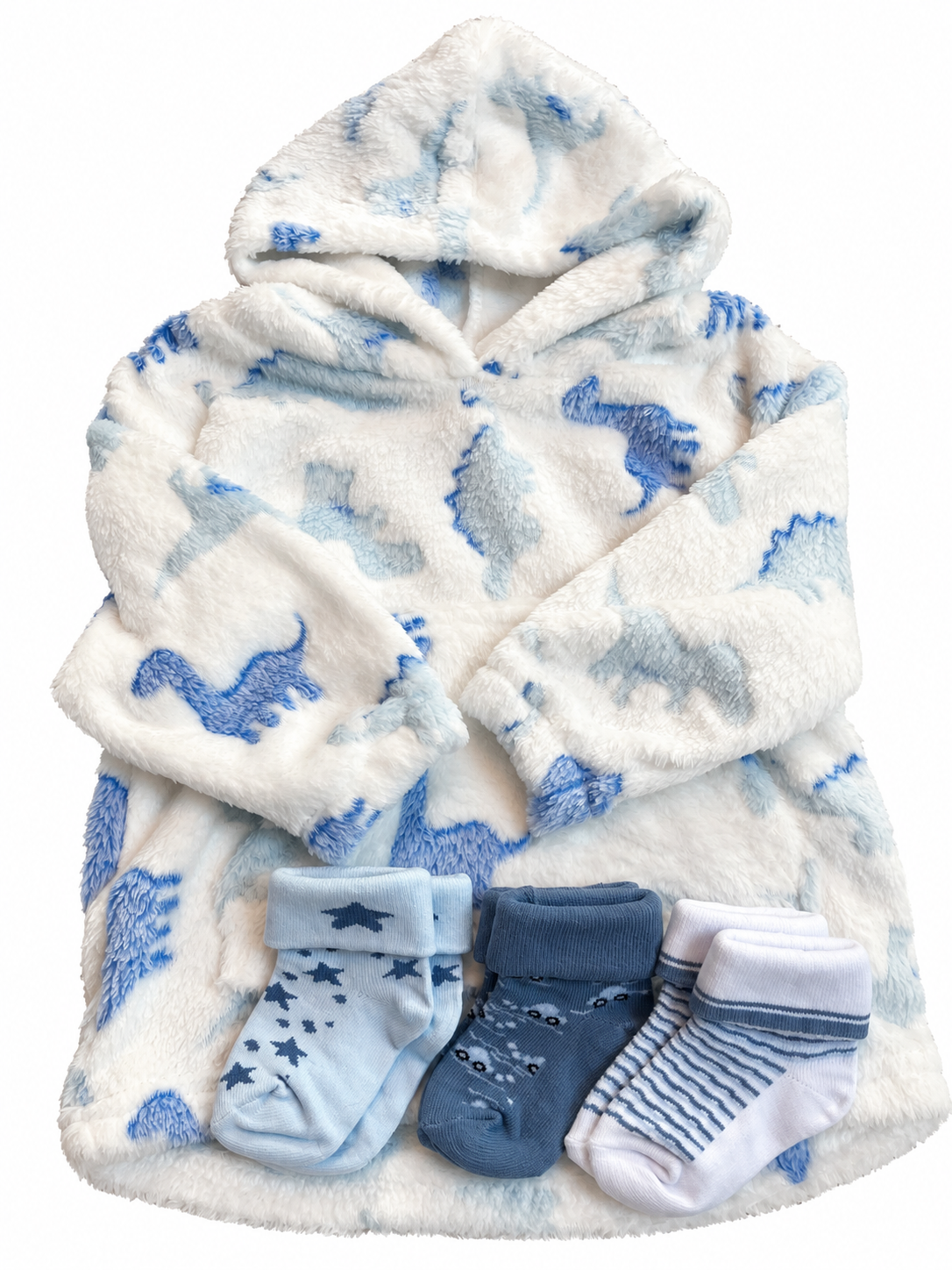 Bubbachubs Baby Boys Oodie And Socks Gift Set 6-12 Months