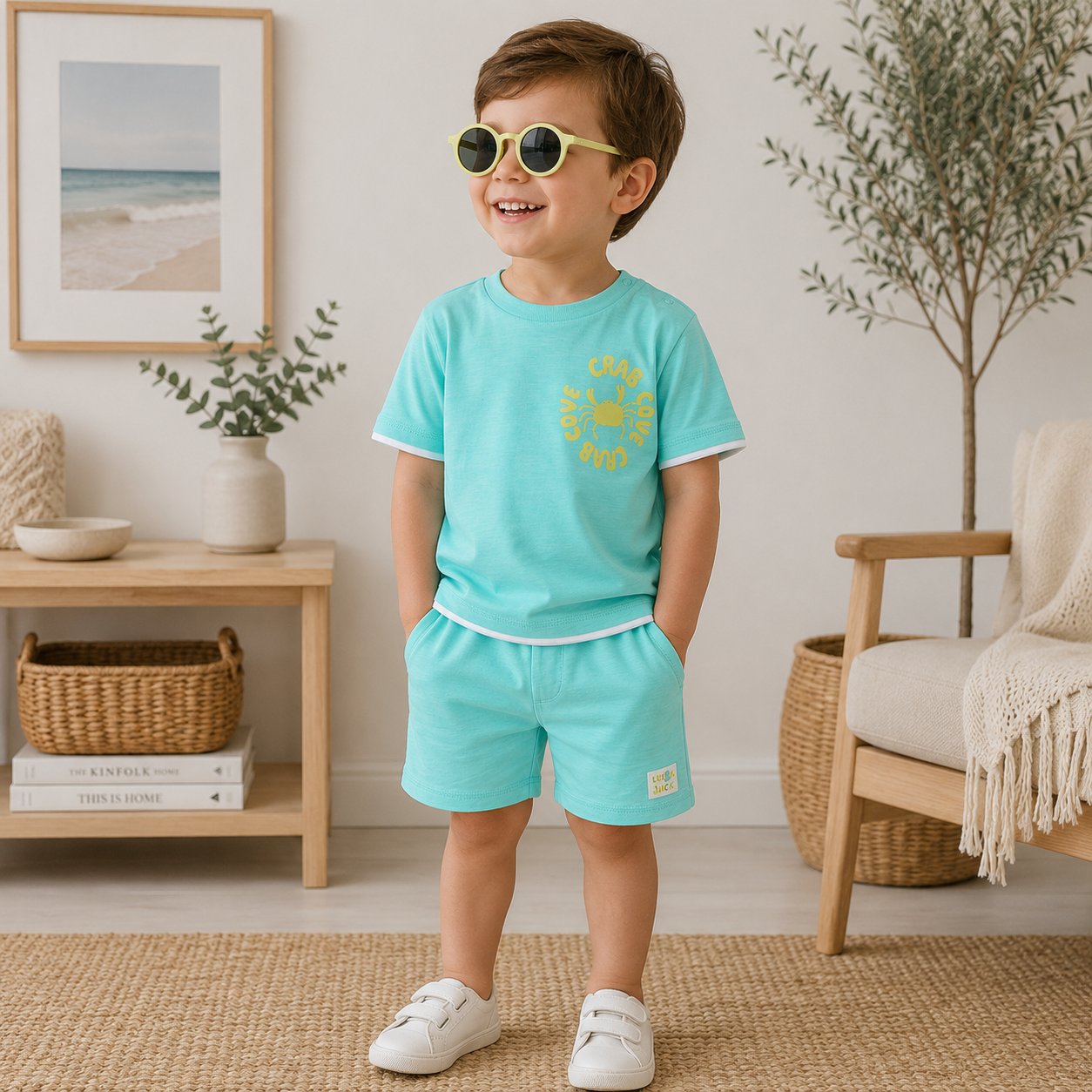Boys T-Shirt & Shorts With Sunglasses Outfit 2-4 Years