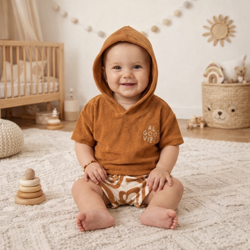 Boys Terry Towelling Hooded Top & Shorts Outfit 12 Months - 4 Years