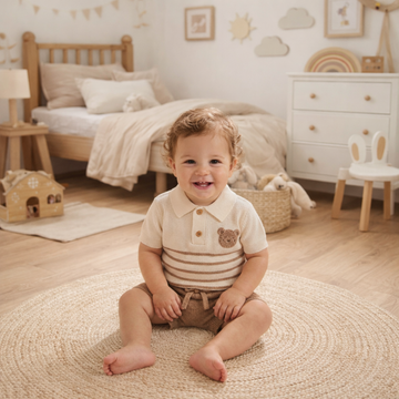 Baby Boy Polo Top & Shorts Outfit 12-24 Months