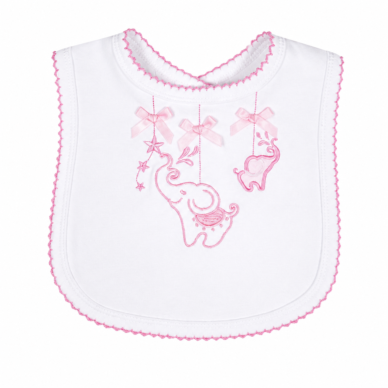 Baby Cotton Elephant Velcro Bibs 35x22cm (4 Pack)