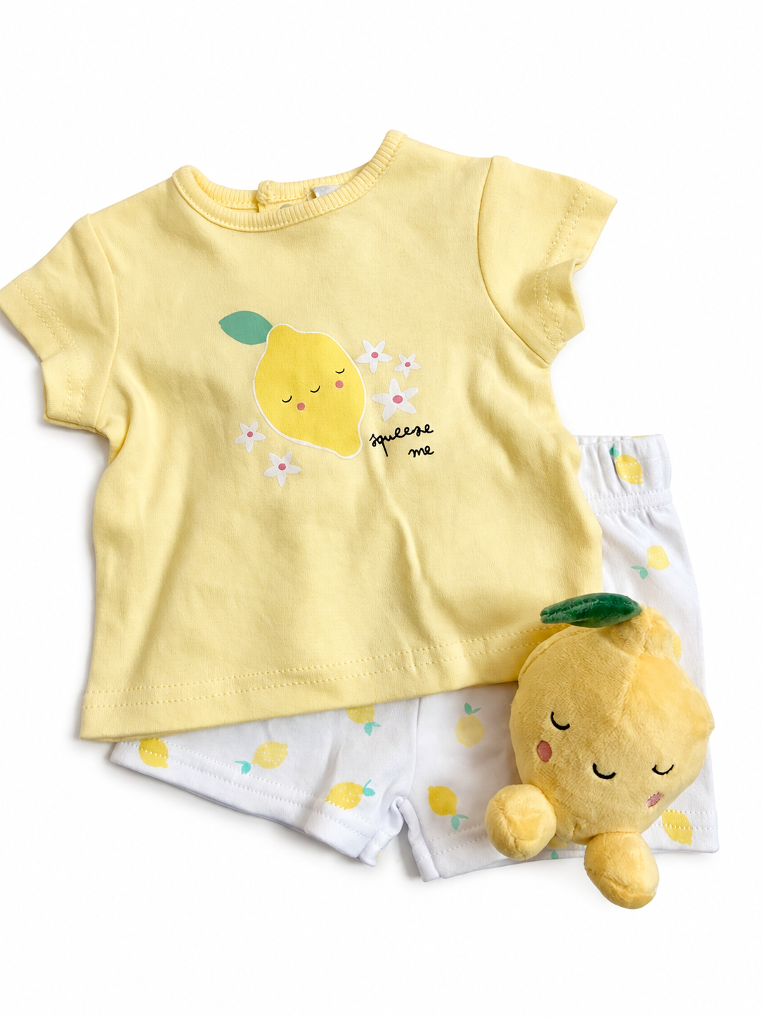 Bubbachubs Baby Girl Lemon Summer Outfit Gift Set (0–9 Months)