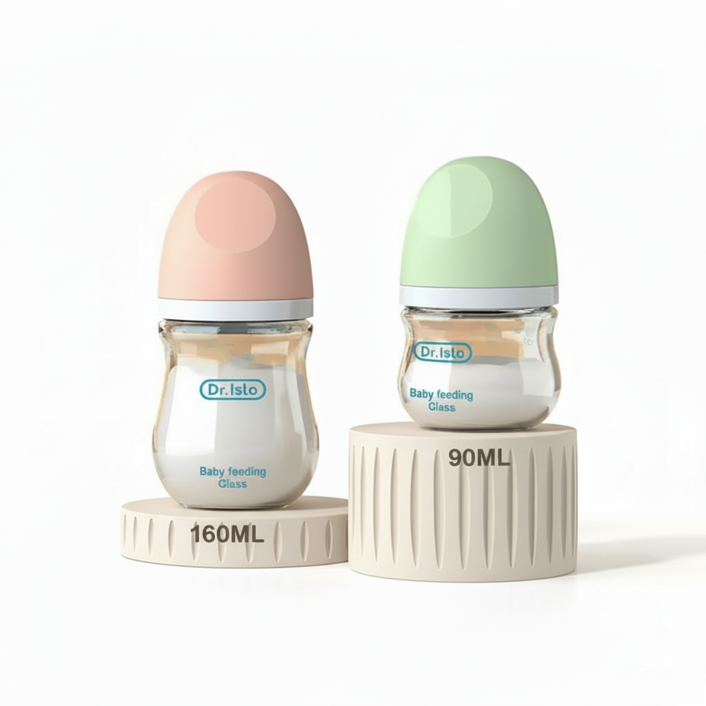 1PCS Dr.isla Newborn Feeding Glass Bottles 90ML Or 160ML Anti-flatulence BPA free