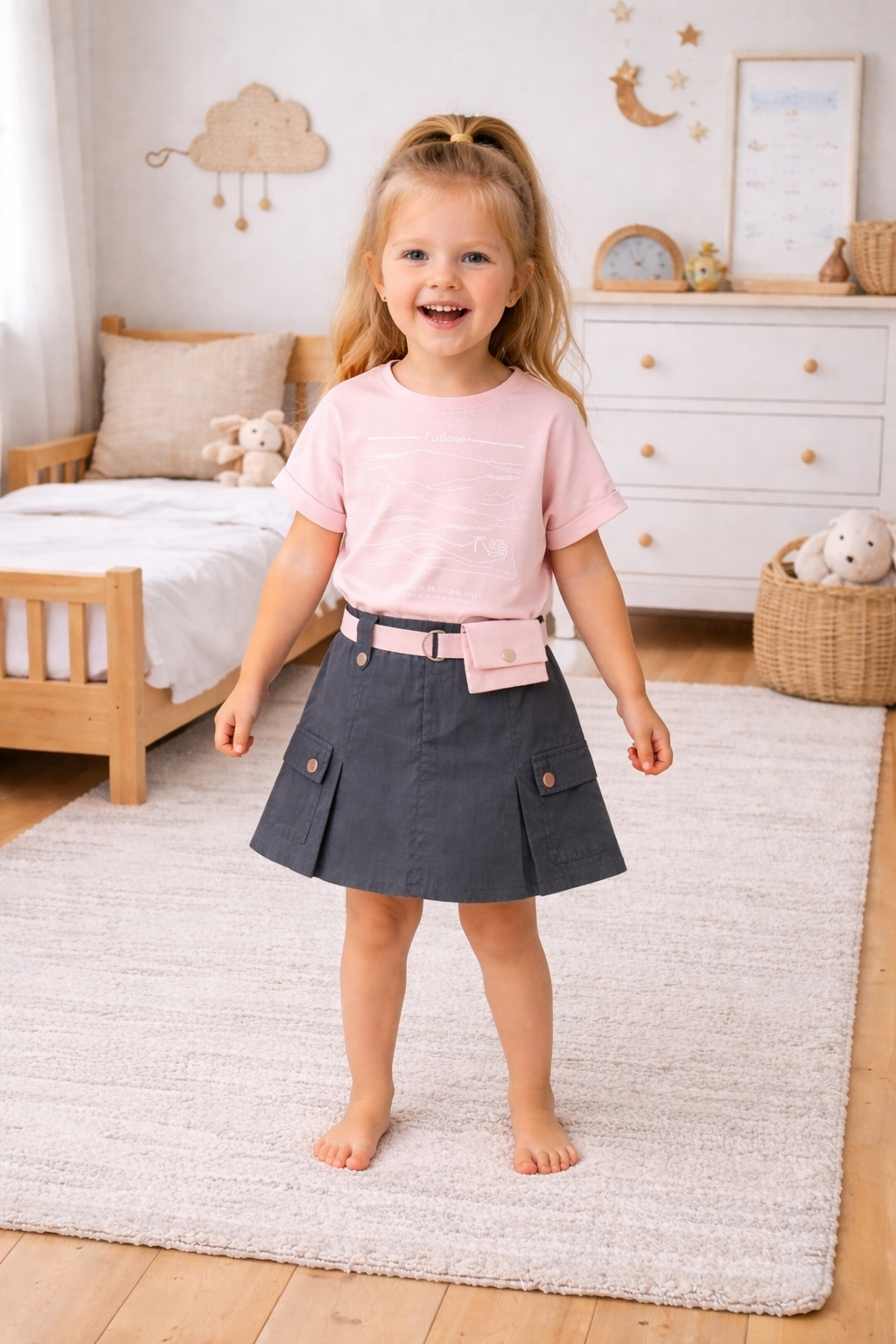 Girls T-Shirt & Skirt Set 2-3 Years