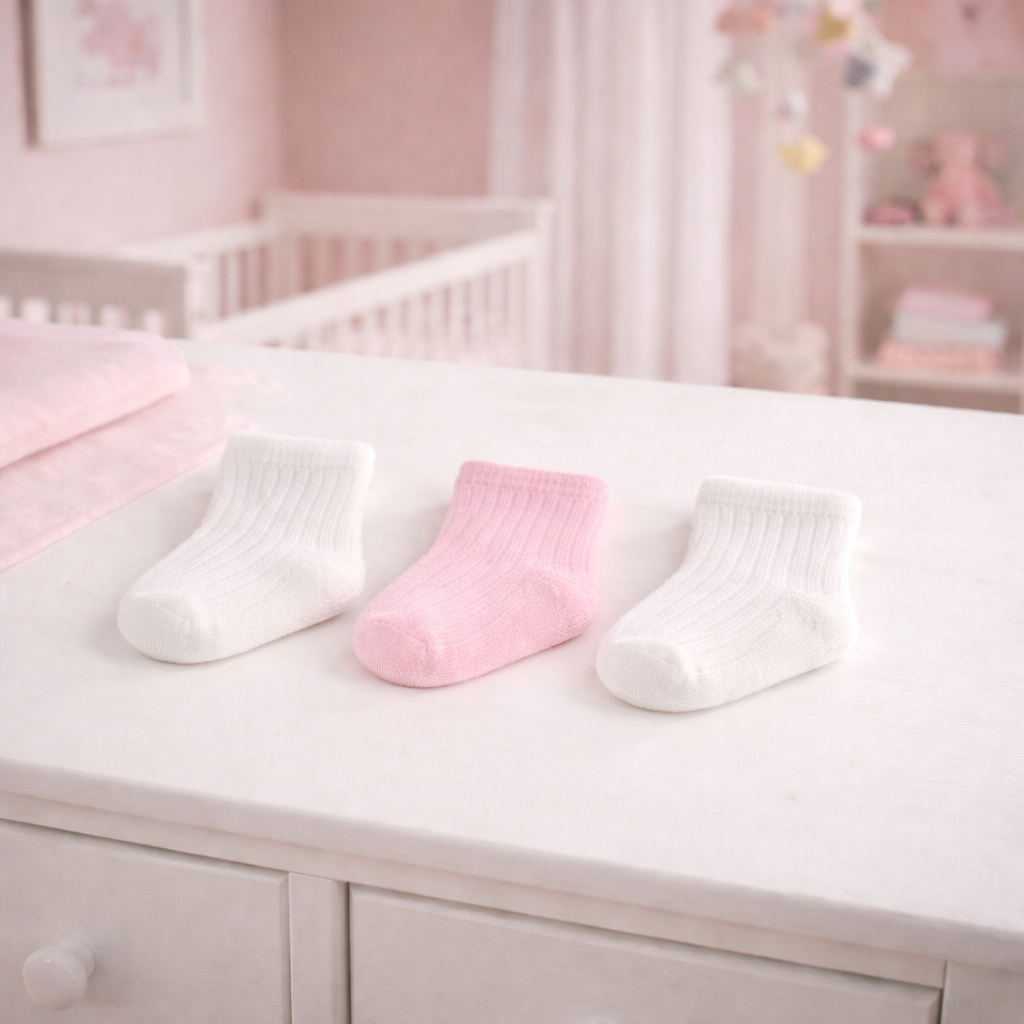 Baby Cotton Socks 0-12 Months