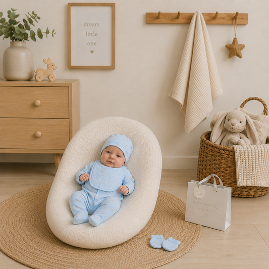 Baby Boys Elephant 5 Piece Baby Gift Set 0-6 Months