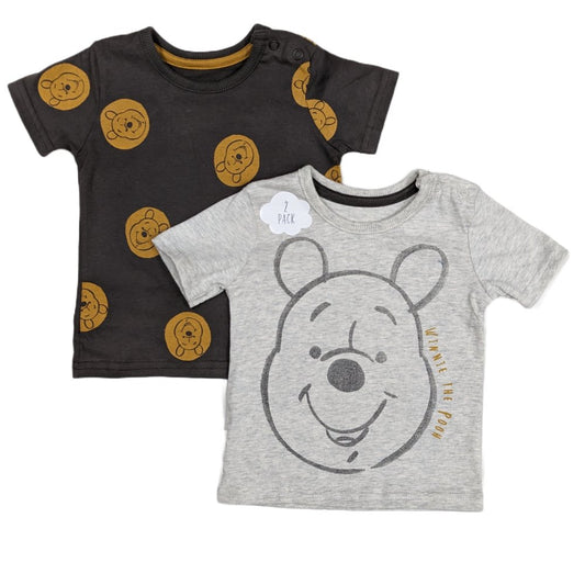 Boys 2 Pack Of Winnie The Poo T-Shirts 3-6 Months